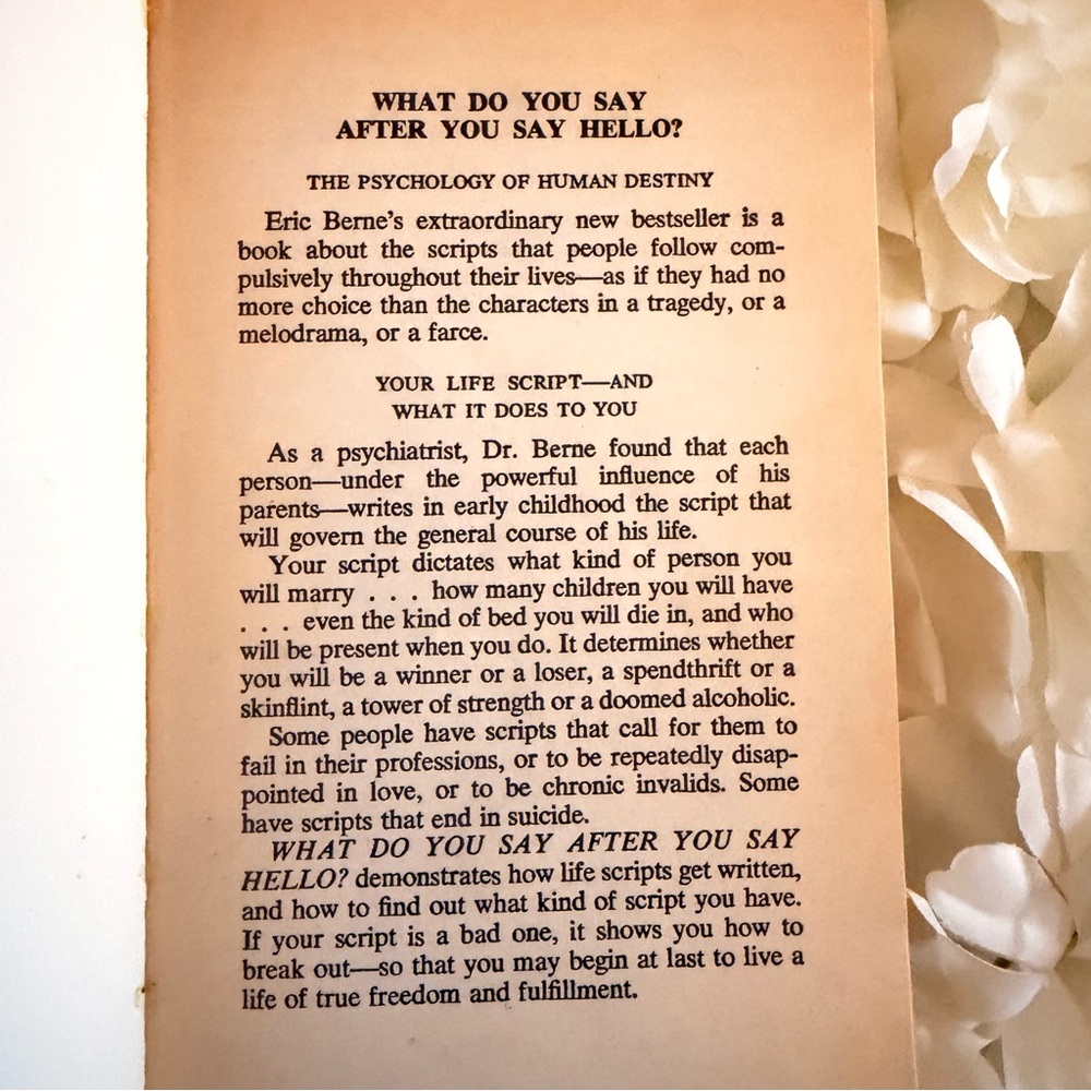 What Do You Say After You Say Hello? – Eric Berne - Vintage 1973 - Picture 2 of 7